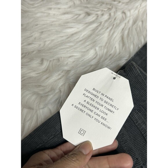 Liz Claiborne Size 10P Secretly Slimming Gray Boot Cut Corduroy Pants NWT - Picture 4 of 10